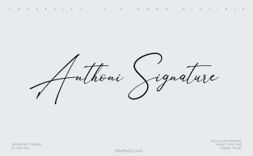 Anthoni Signature Font