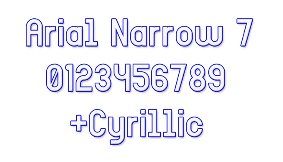 Arial Narrow 7 Font