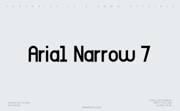 Arial Narrow 7 Font