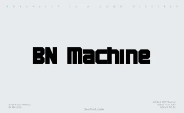 BN Machine Font