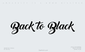 Back to Black Font