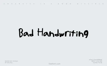 Bad Handwriting Font