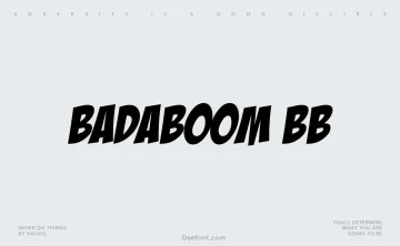 Badaboom BB Font