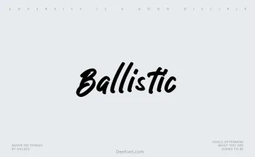 Ballistic Font