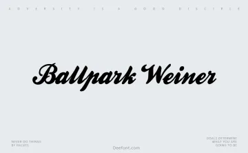 Ballpark Weiner Font
