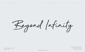 Beyond Infinity Font