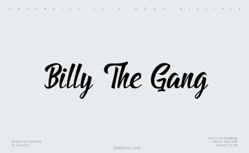 Billy The Gang Font
