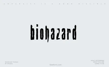 Biohazard Font