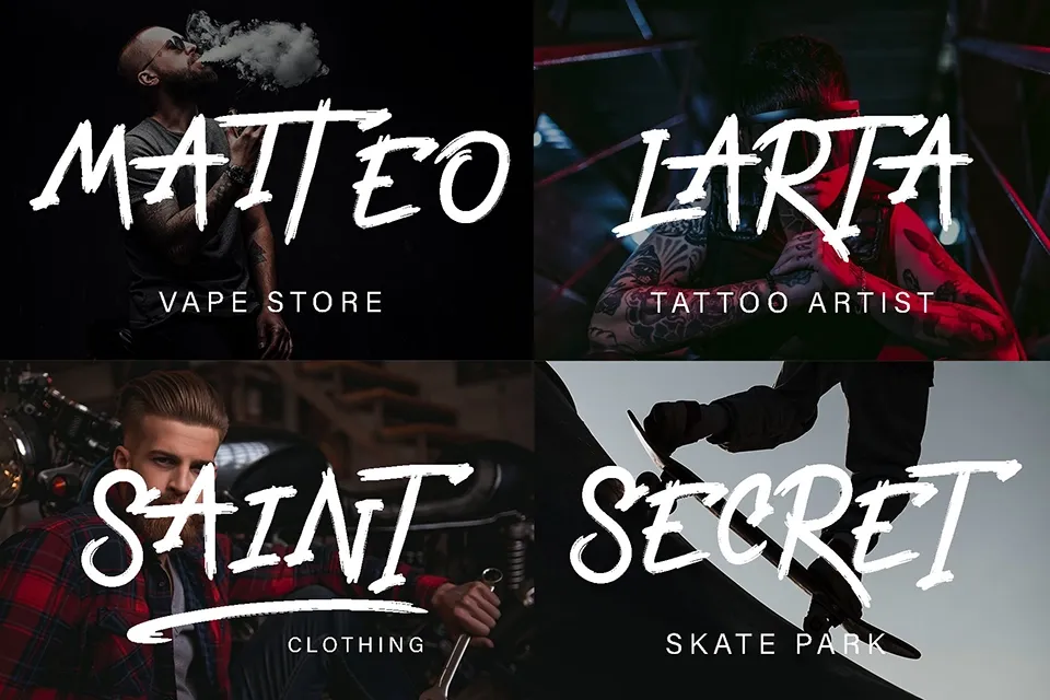 Black Manta Brush Font