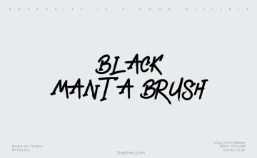 Black Manta Brush Font