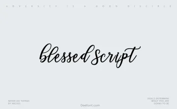 Blessed Script Font