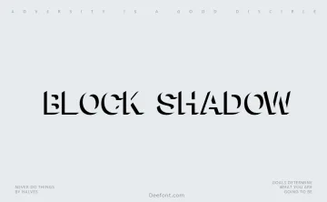 Block Shadow Font