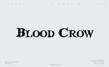 Blood Crow Serif Font