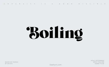 Boiling Font