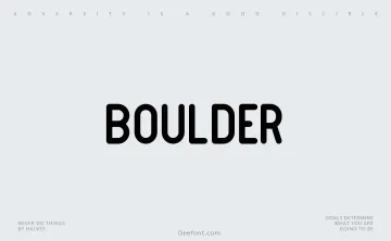 Boulder Sans Font