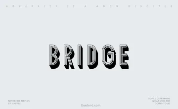 Bridge Display Font