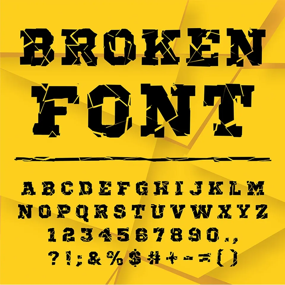 Broken Font
