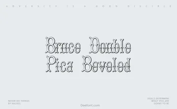 Bruce Double Pica Beveled Font