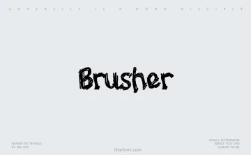 Brusher Script Font