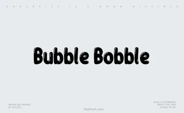 Bubble Bobble Font
