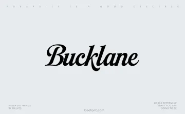 Bucklane Script Font