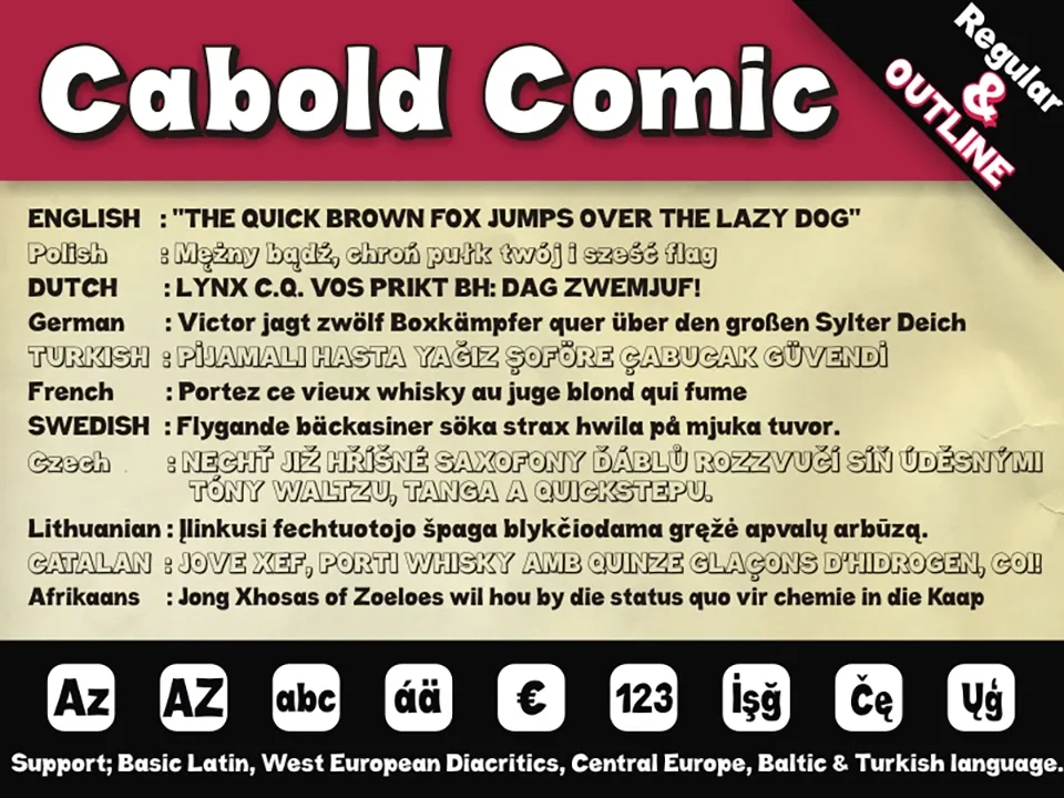 Cabold Comic Font