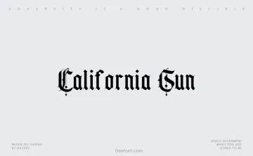California Sun Font