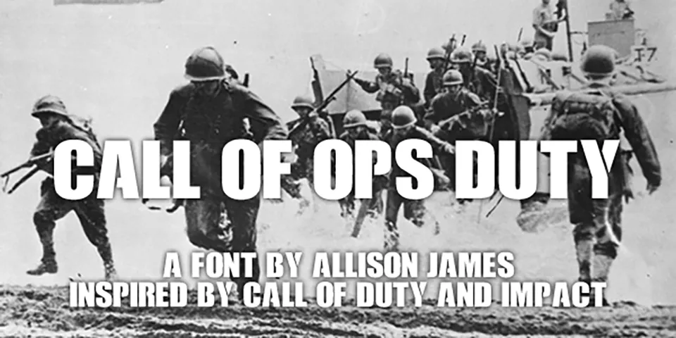 Call of Ops Duty Font