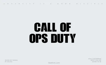 Call of Ops Duty Font