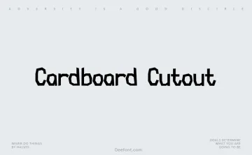 Cardboard Cutout Font