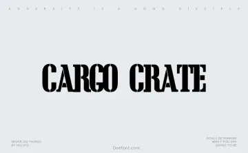 Cargo Crate Font
