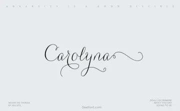 Carolyna Words Font