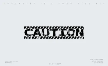 Caution Font