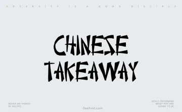 Chinese Takeaway Font