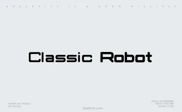 Classic Robot Font
