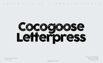 Cocogoose Letterpress Font