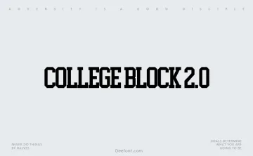 College Block 2.0 Font