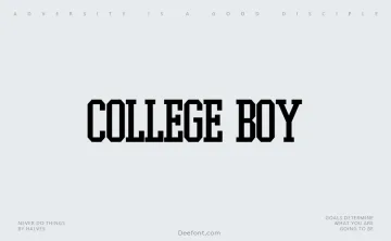 College Boy Font