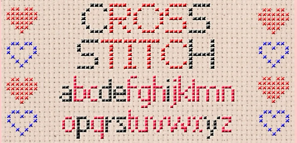 Cross Stitch Font