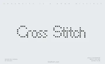 Cross Stitch Font