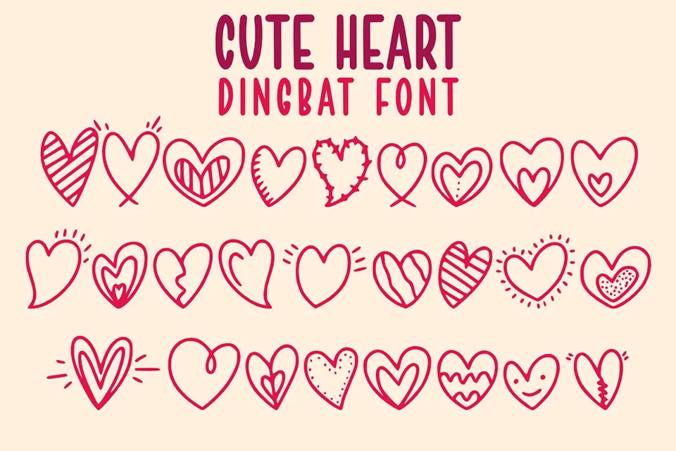Cute Heart Font