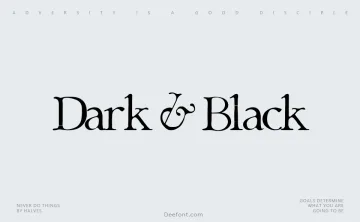 Dark & Black Font