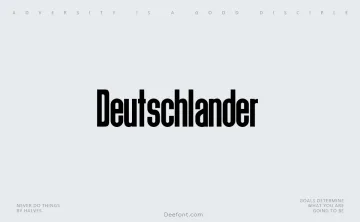 Deutschlander Font
