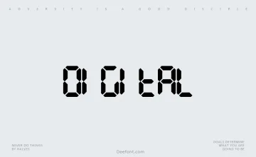 Digital Display Font