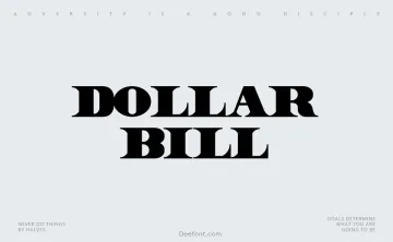 Dollar Bill Font