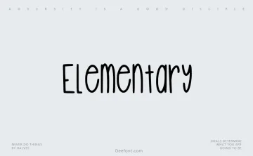 Elementary Font