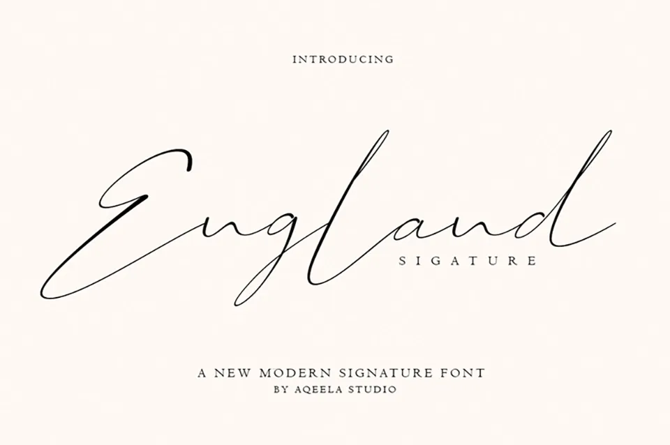 England Signature Font