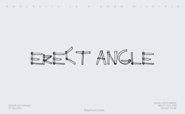 Erect Angle Font