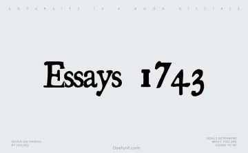 Essays 1743 Font