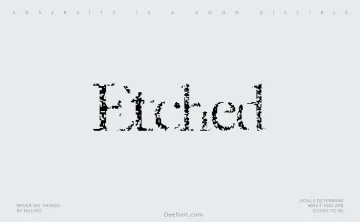 Etched Font